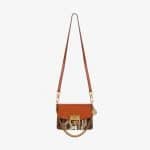 Givenchy Mahogany/Chestnut Python/Leather GV3 Mini Flap Bag