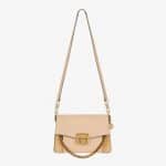 Givenchy Nude/Light Beige Leather/Suede GV3 Small Flap Bag