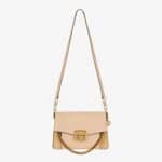 Givenchy Nude/Light Beige Leather/Suede GV3 Small Flap Bag