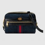 Gucci Blue Suede Ophidia Mini Bag