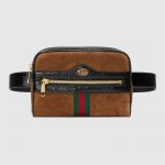Gucci Chestnut Suede Ophidia Small Belt Bag