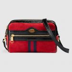 Gucci Hibiscus Red Suede Ophidia Mini Bag