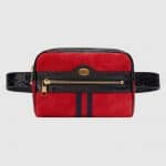 Gucci Hibiscus Red Suede Ophidia Small Belt Bag