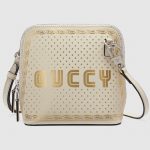 Gucci White Guccy Print Mini Shoulder Bag