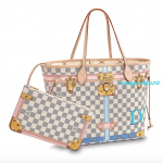 Louis Vuitton Summer Trunks Damier Azur Neverfull MM Bag