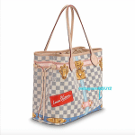 Louis Vuitton Summer Trunks Damier Azur Neverfull MM Bag 2