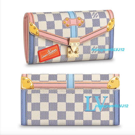 Louis Vuitton Wallet Clemence Damier Azur Summer Trunk Collection