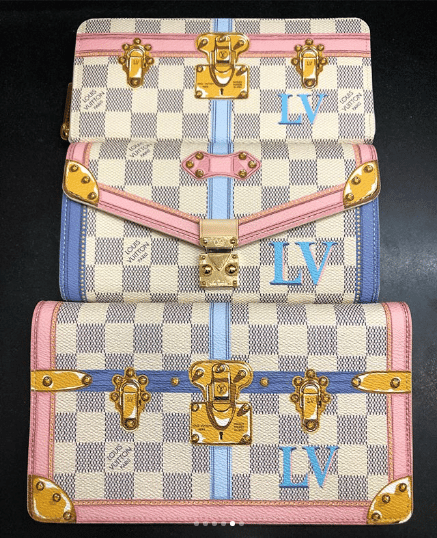 Louis Vuitton - Rare Damier Azur Summer Trunks Pochette Weekend Chain  Crossbody