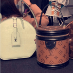 Louis Vuitton White Crocodile Petite Boite Chapeau and Monogram Reverse Bucket Bag - Fall 2018