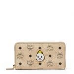 MCM x Eddie Kang Beige Loveless Visetos Zip Around Wallet