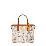 MCM x Eddie Kang Beige Mini Reversible Shopper Bag