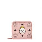 MCM x Eddie Kang Soft Pink Loveless Visetos Mini Zip Wallet
