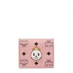 MCM x Eddie Kang Soft Pink Loveless Visetos Two Fold Wallet