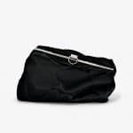 Proenza Schouler Black Silk Asymmetrical Frame Clutch Bag