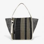 Proenza Schouler Black/White/Ecru Woven Extra Large Tote Bag