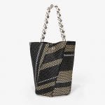 Proenza Schouler Black/White/Ecru Woven Medium Hex Bucket Bag