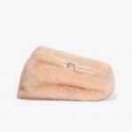 Proenza Schouler Light Pink Mink Asymmetrical Frame Clutch Bag