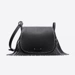 Valentino Black Fringed Shoulder Bag