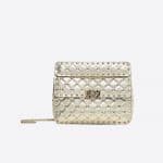 Valentino Gold Rockstud Spike Medium Chain Bag