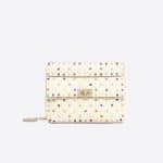 Valentino Ivory Rockstud Spike Medium Chain Bag