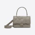 Valentino Light Grey Candystud Top Handle Bag