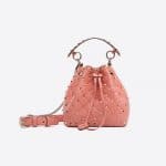 Valentino Pink Rockstud Spike Small Bucket Bag