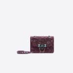 Valentino Purple Swarovski Embellished Demilune Mini Crossbody Bag