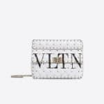 Valentino White Logo Rockstud Spike.It Medium Chain Bag