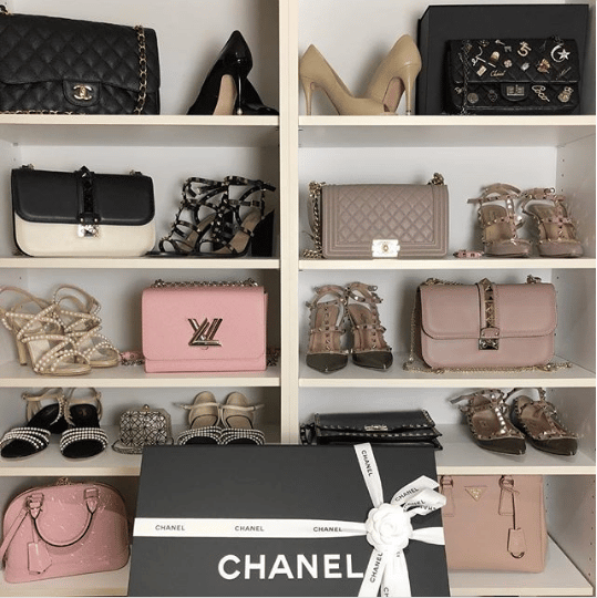 small luxury bag closet