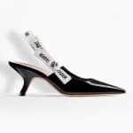 Dior Black Patent J'adior Slingback Pumps