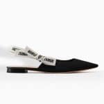 Dior Black Technical Canvas J'adior Ballerina Pumps