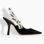 Dior Black Velvet J'adior Slingback High-heeled Pumps