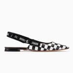 Dior Black/White Checkered J'adior Ballerina Pumps