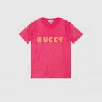 Gucci Fuchsia Guccy Print T-shirt