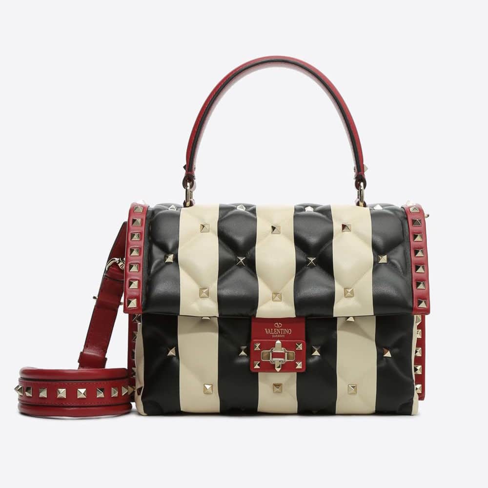 Valentino Red Candystud Top Handle Medium Bag – The Closet