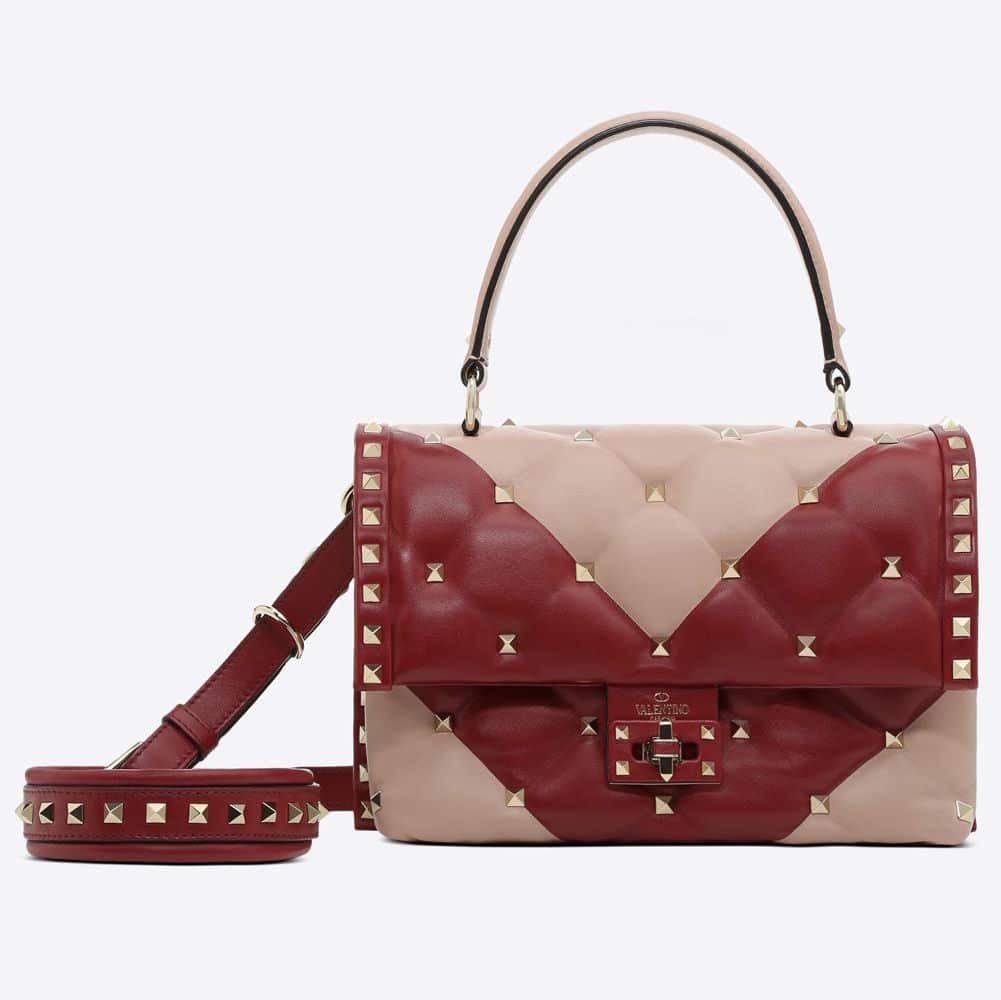 Valentino Red Candystud Top Handle Medium Bag – The Closet