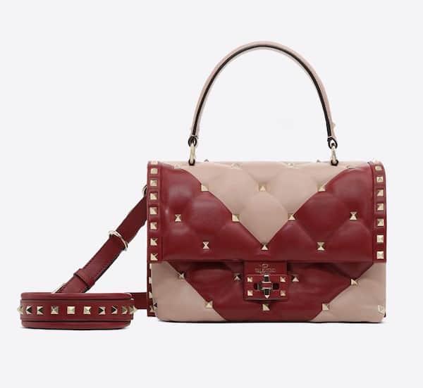 Valentino V Intarsia Candystud Top Handle Bag