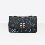 Balenciaga Black/Multicolor Graffiti BB Chain Wallet Bag