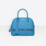 Balenciaga Bleu Turquoise Ville Top Handle S Bag