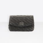 Balenciaga Elephant Quilted Velvet BB Round M Bag