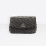 Balenciaga Elephant Quilted Velvet BB Round M Bag