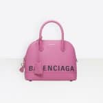 Balenciaga Rose Bubble Ville Top Handle S Bag