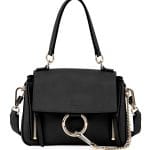 Chloe Black Leather/Suede Faye Day Mini Shoulder Bag