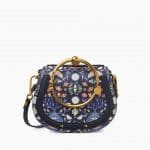 Chloe Blue Artistic Print Nile Small Bracelet Bag