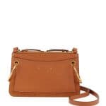 Chloe Brown Leather/Suede Roy Mini Shoulder Bag