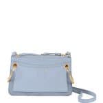Chloe Light Blue Leather/Suede Roy Mini Shoulder Bag