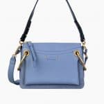 Chloe Light Blue Leather/Suede Roy Small Bag