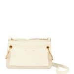 Chloe White Leather/Suede Roy Mini Shoulder Bag