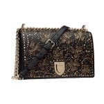 Dior Black Clover Embroidered Diorama Bag