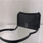 Dior Black on Black Studded Diorama Flap Bag 2